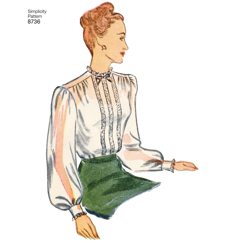 8736 vintage bluse simplicity