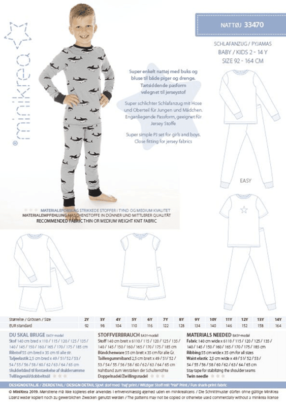 Minikrea Pysj 2-14 år (33470)