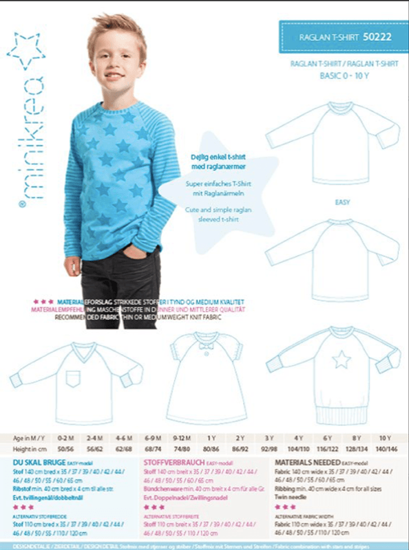 Minikrea Raglan T-shirt 2-14 år (50222)
