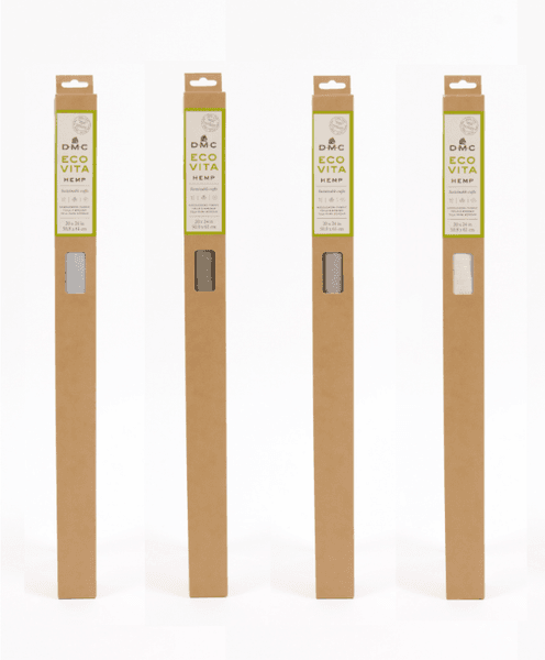 Hamp stoff til brodering 38 X 45 cm khaki