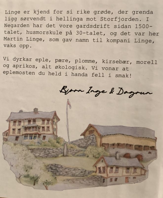 Negarden Linge eplemost 3l