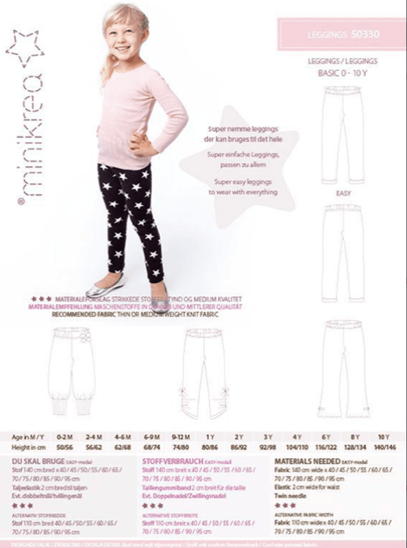 Minikrea leggings 0-10 år (50330)